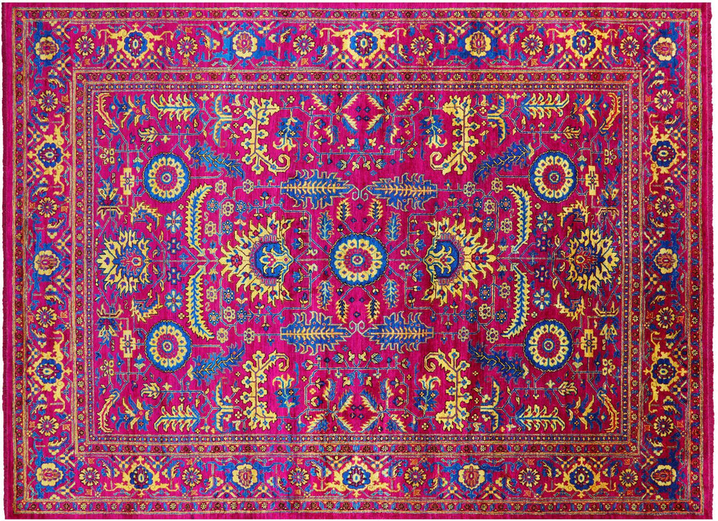 Pink Persian Tabriz Hand-Knotted 100% Silk Rug - Manhattan Rugs