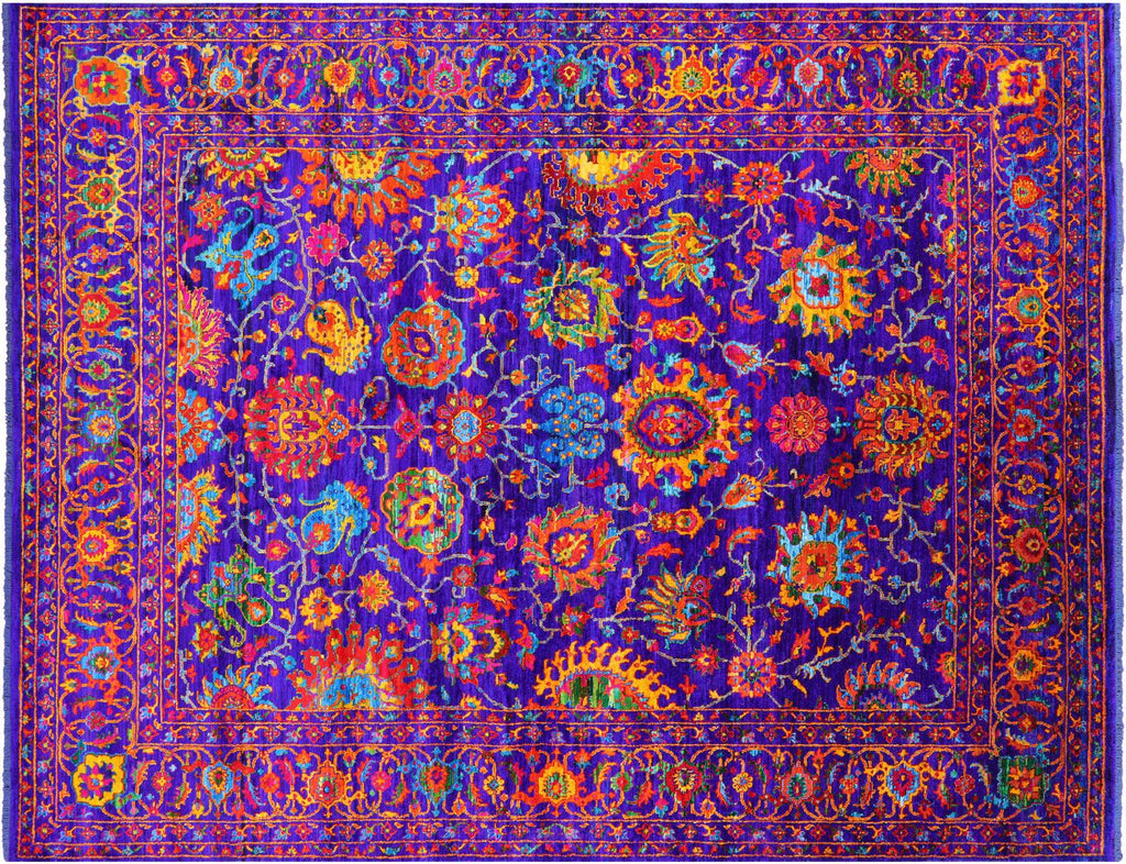 Purple Persian Tabriz Hand Knotted 100% Silk Rug - Manhattan Rugs