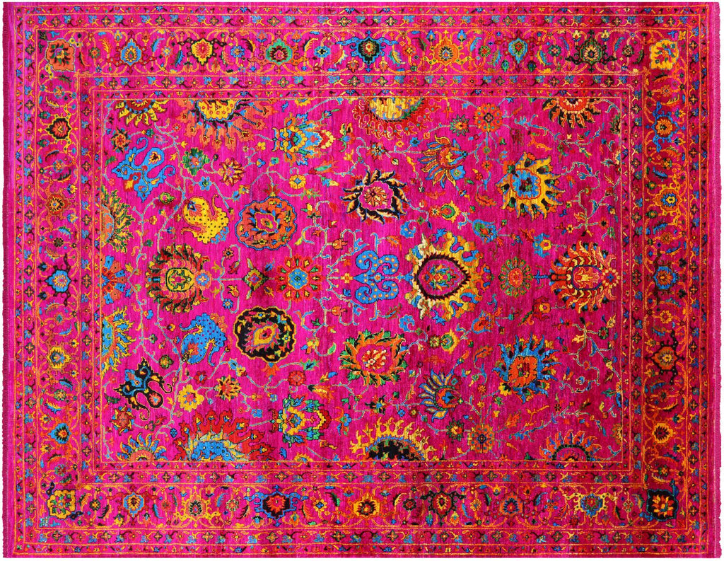 Pink Persian Tabriz Hand Knotted 100% Silk Rug - Manhattan Rugs