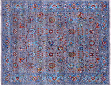 Grey Persian Tabriz Handmade Wool Rug - Manhattan Rugs