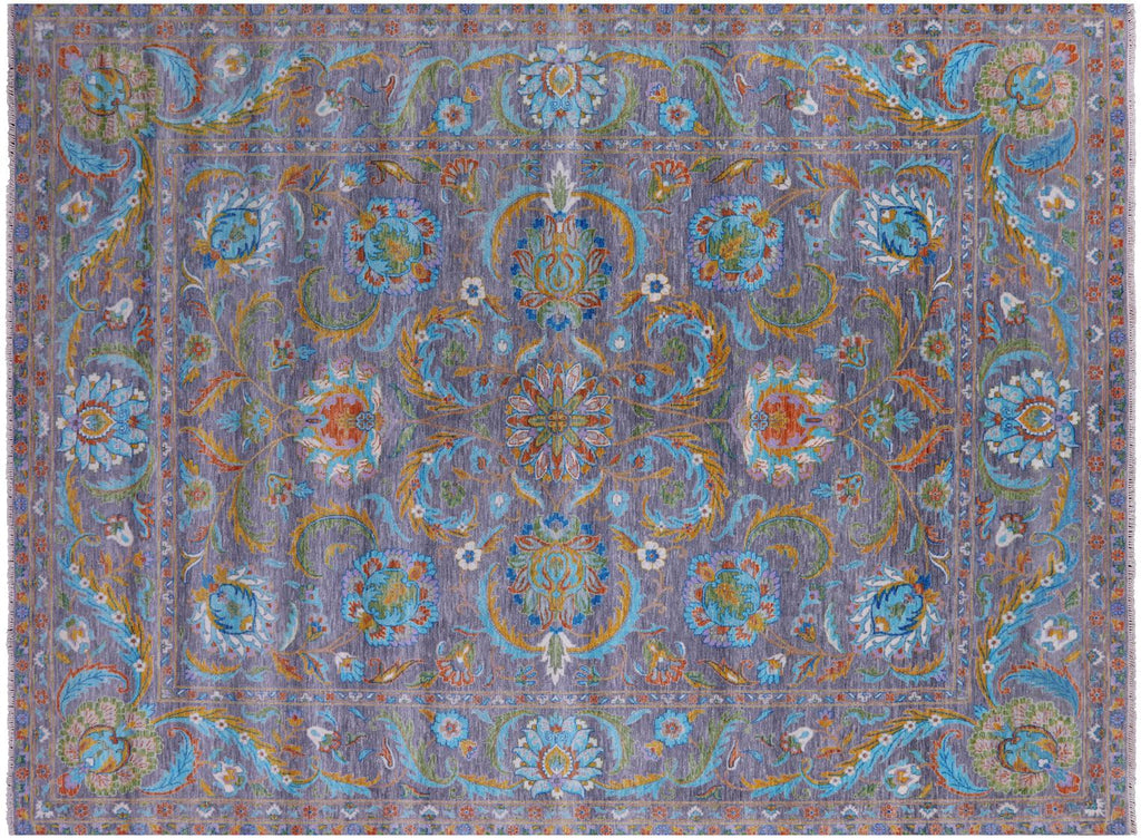 Grey Persian Tabriz Handmade Wool Rug - Manhattan Rugs