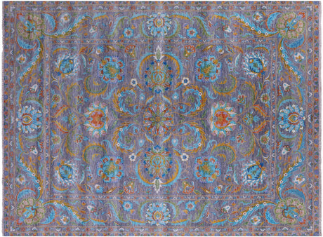 Grey Persian Tabriz Handmade Wool Rug - Manhattan Rugs