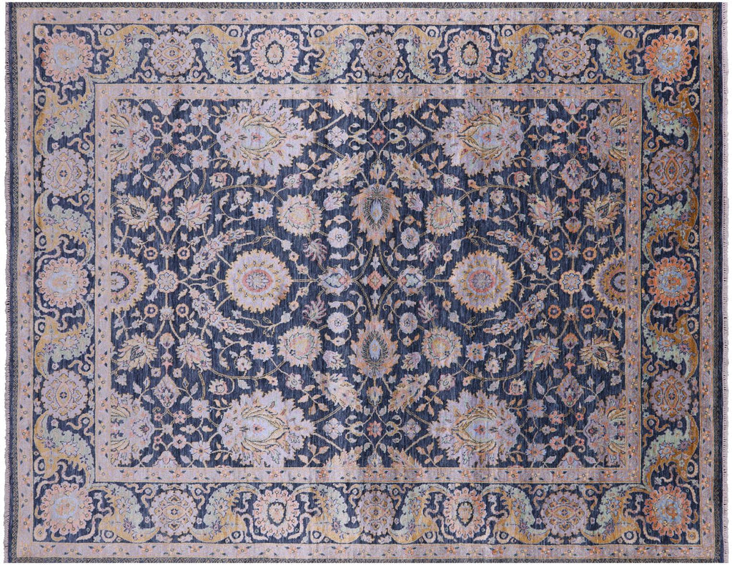 Grey Wool & Silk Persian Tabriz Handmade Rug - Manhattan Rugs