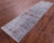 Grey Persian Tabriz Handmade Wool & Silk Runner Rug - Manhattan Rugs