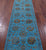 Blue Wool & Silk Persian Tabriz Handmade Runner Rug - Manhattan Rugs