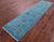 Blue Runner Persian Tabriz Handmade Wool & Silk Rug - Manhattan Rugs