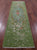 Green Persian Tabriz Handmade Wool & Silk Runner Rug - Manhattan Rugs