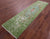 Green Persian Tabriz Handmade Wool & Silk Runner Rug - Manhattan Rugs