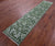 Green Persian Tabriz Handmade Wool & Silk Runner Rug - Manhattan Rugs