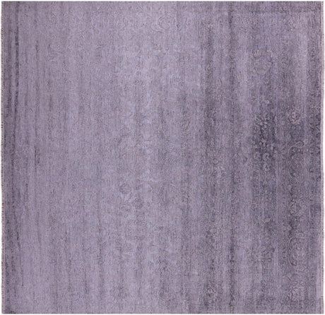 Hand-Knotted Square Persian Wool & Silk Rug - Manhattan Rugs