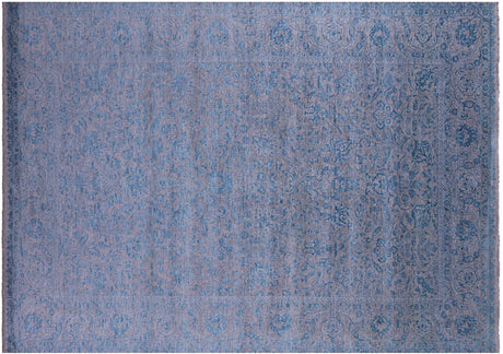 Grey Persian Tabriz Wool & Silk Hand-Knotted Rug - Manhattan Rugs