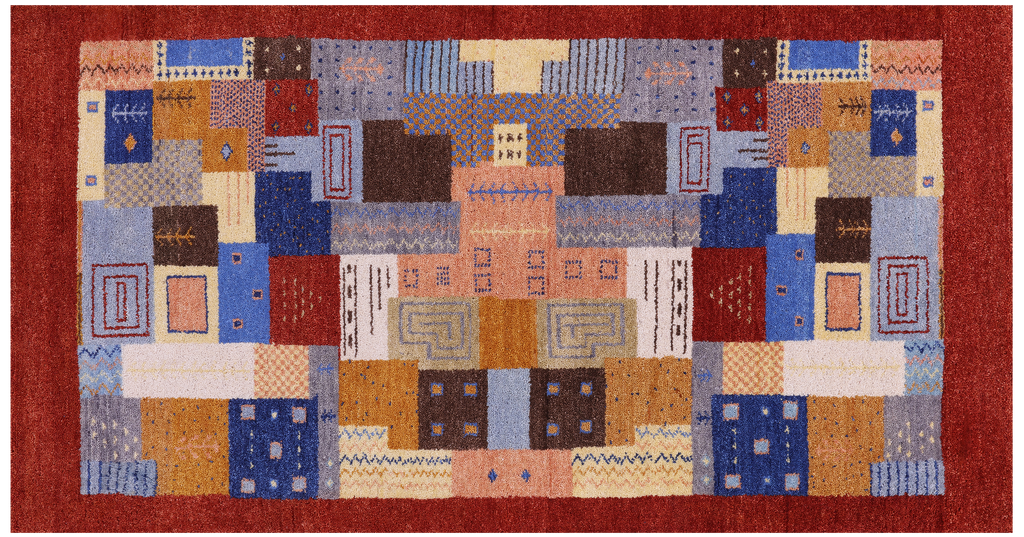 Tribal Persian Gabbeh Handmade Wool Rug - Manhattan Rugs