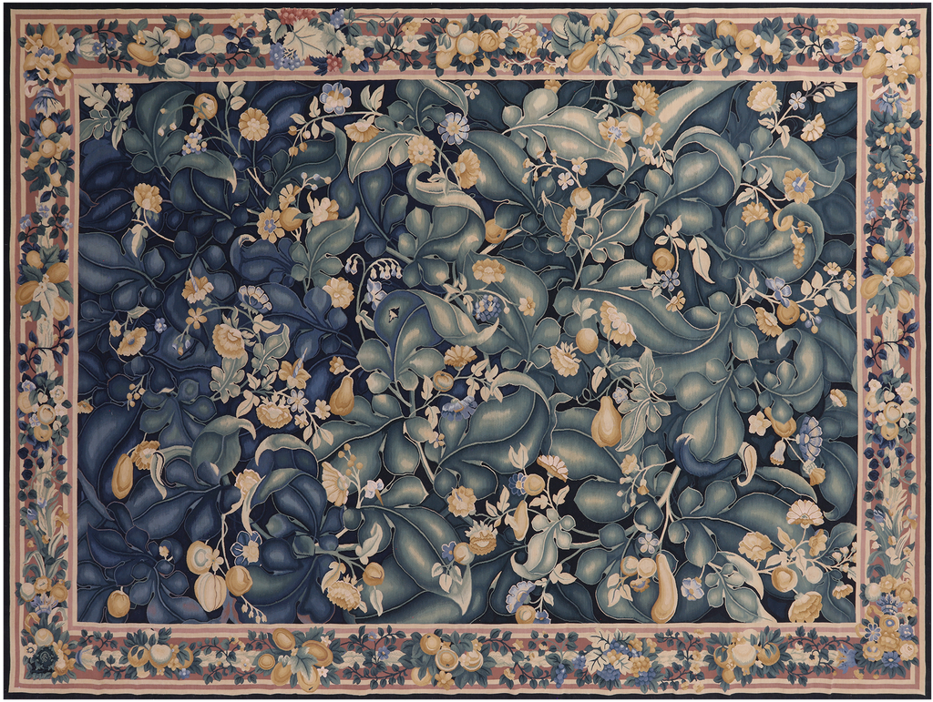 9' 10" X 13' 6" Aubusson Flat Weave Rug - Q23525
