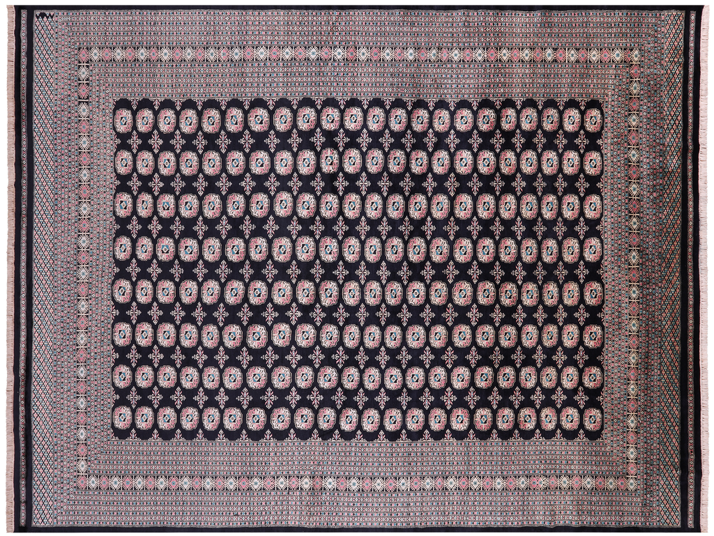 Black Silky Bokhara Hand Knotted Wool Rug - Manhattan Rugs