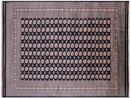 Black Silky Bokhara Hand Knotted Wool Rug - Manhattan Rugs