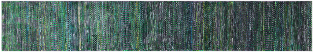 Green Super Savannah Gabbeh Wool & Silk Hand Knotted Runner Rug - Manhattan Rugs