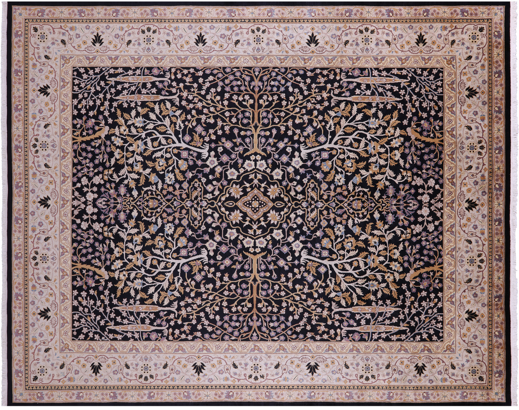 Black Persian Ziegler Handmade Wool Rug - Manhattan Rugs