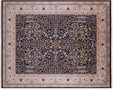 Black Persian Ziegler Handmade Wool Rug - Manhattan Rugs