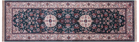 Green Runner Persian Tabriz Hand Knotted Wool Rug - Manhattan Rugs