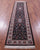Black Persian Tabriz Handmade Wool & Silk Runner Rug - Manhattan Rugs