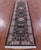 Black Runner Persian Tabriz Hand Knotted Wool Rug - Manhattan Rugs