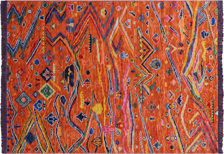 Moroccan Hand Knotted Wool Rug - Manhattan Rugs