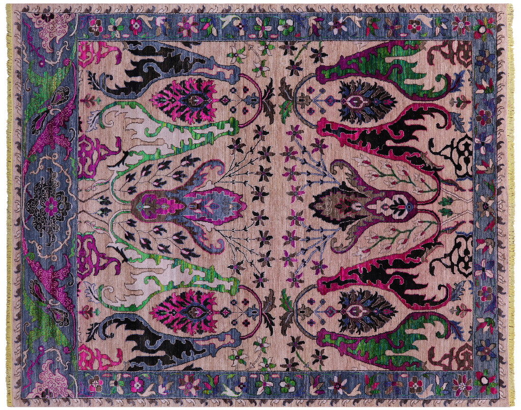 Persian Heriz Serapi Handmade Wool & Silk Rug - Manhattan Rugs