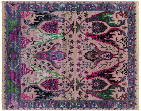 Persian Heriz Serapi Handmade Wool & Silk Rug - Manhattan Rugs