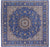 Blue 10' Square Persian Nain Hand Knotted Wool & Silk Rug - Q23600