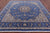 Blue 10' Square Persian Nain Hand Knotted Wool & Silk Rug - Q23600