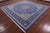 Blue 10' Square Persian Nain Hand Knotted Wool & Silk Rug - Q23600