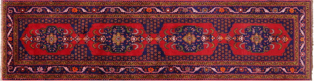 Persian Tabriz Hand Knotted Wool Runner Rug 3' 5" X 13' 5" - Q23601