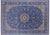 Blue 9' 9" X 14' 0" Persian Nain Handmade Wool & Silk Rug - Q23606