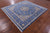 Blue 8' Square Persian Nain Hand Knotted Wool & Silk Rug - Q23608