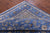 Blue 8' Square Persian Nain Hand Knotted Wool & Silk Rug - Q23608