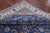 Blue 9' Square Persian Nain Handmade Wool & Silk Rug - Q23610