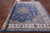 Blue 9' Square Persian Nain Handmade Wool & Silk Rug - Q23610