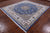 Blue 9' Square Persian Nain Handmade Wool & Silk Rug - Q23610