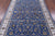 Blue 5' 10" X 9' 0" Persian Nain Handmade Wool & Silk Rug - Q23612