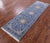 Blue 2' 8" X 8' 1" Persian Nain Hand Knotted Wool & Silk Runner Rug - Q23618