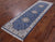 Blue 2' 7" X 8' 2" Persian Nain Handmade Wool & Silk Runner Rug - Q23619