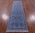 Blue 2' 9" X 10' 1" Persian Nain Hand Knotted Wool & Silk Runner Rug - Q23621