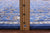 Blue 2' 9" X 10' 1" Persian Nain Hand Knotted Wool & Silk Runner Rug - Q23621