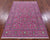Pink Persian Nain Wool & Silk Handmade Rug 5' 11" X 9' 1" - Q23622