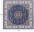 Blue 8' Square Persian Nain Handmade Wool & Silk Rug - Q23627
