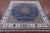 Blue 8' Square Persian Nain Handmade Wool & Silk Rug - Q23627