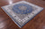 Blue 8' Square Persian Nain Handmade Wool & Silk Rug - Q23627