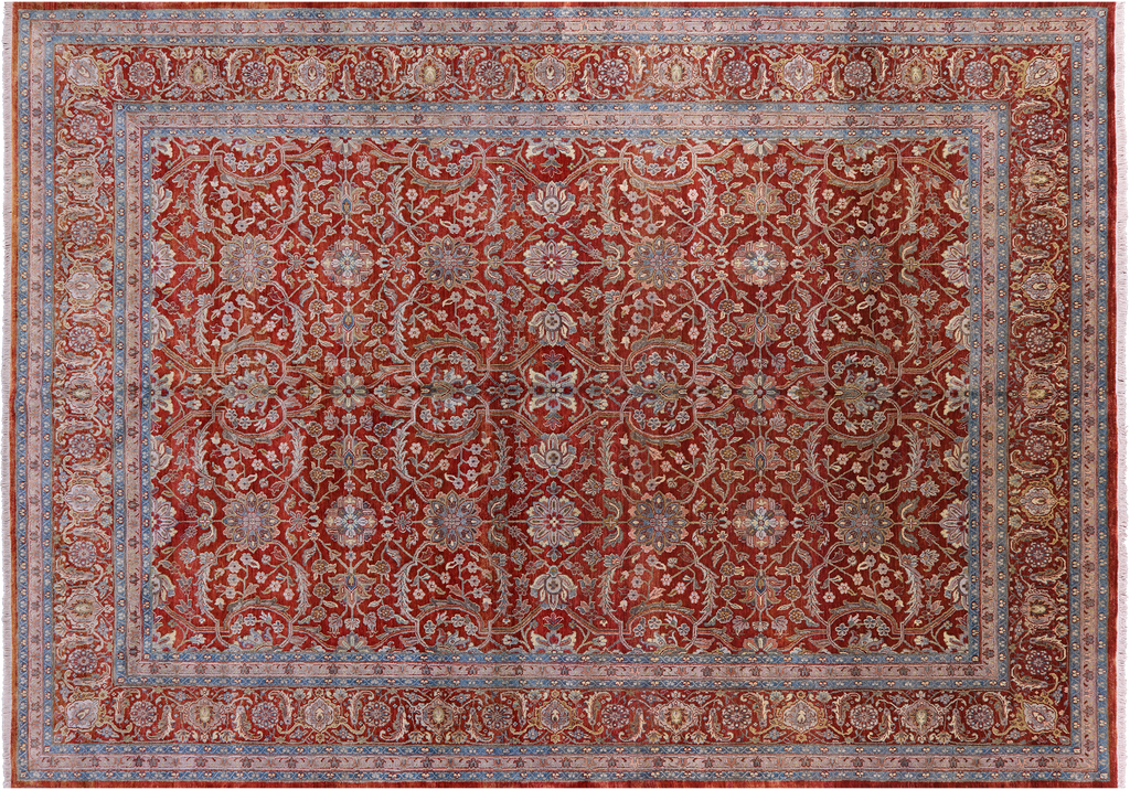 Persian Tabriz Hand Knotted Wool Rug 9' 1" X 12' 9" - Q23635