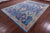 Blue Turkish Angora Oushak Handmade Wool Rug 9' 0" X 12' 0" - Q23641