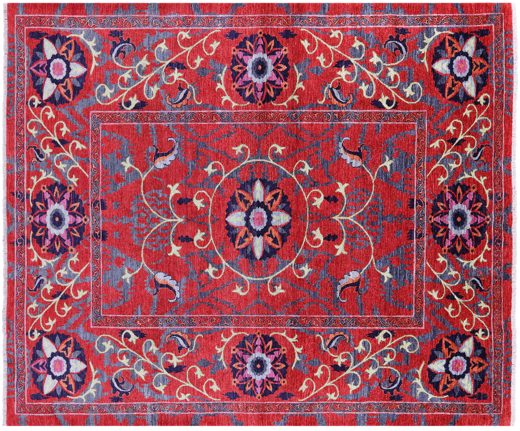 William Morris Handmade Wool Rug 8' 1" X 9' 9" - Q23643